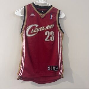 Vintage Adidas Youth LeBron James Jersey Cleveland Cavaliers Medium 10-12